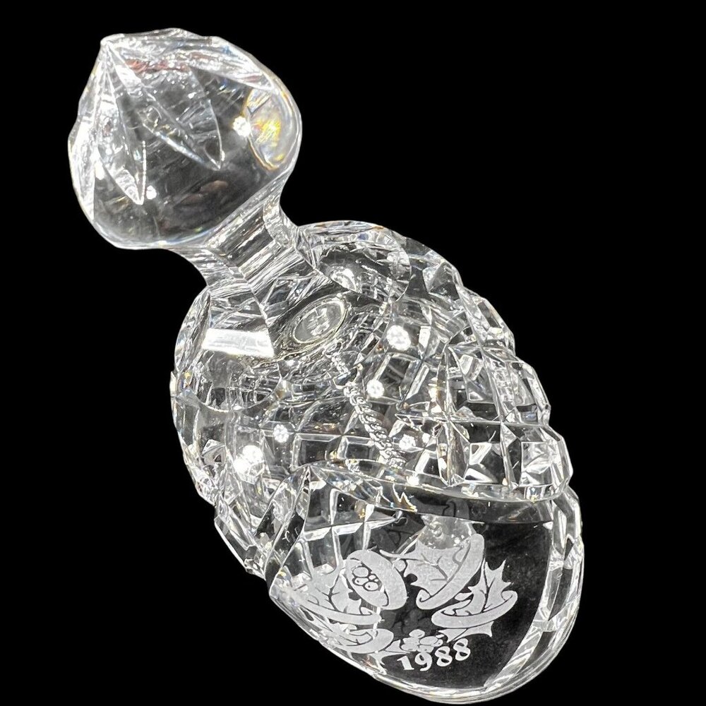 Vtg Waterford Cut Crystal Bell 1988 12 Days of Christmas Five Golden Rings BOX - Picture 6 of 11
